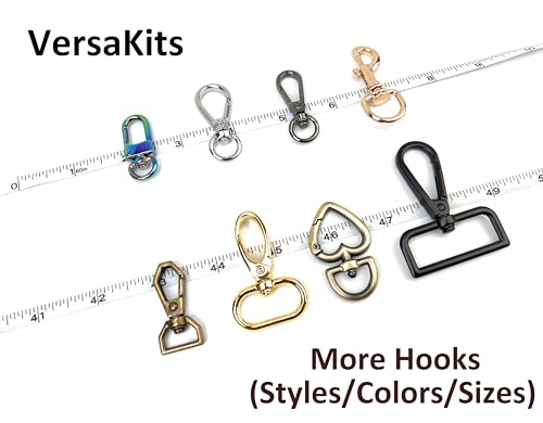 10 Pcs Heavy Duty Swivel Lobster Claw Clasps 3/8 Inch Push Gate Snap Hooks Trigger Clips for Handbag Purse Keychain - color: Gunmetal Black