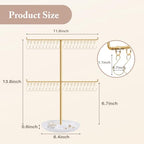 OAOLEER Bracelet Holder Display, Gold Jewelry Holder with 40 Movable Hooks Bracelet Stand Organizer, Jewelry Display Stand for Necklaces Bangles (2 Tier) - size: 2 Tier-Gold