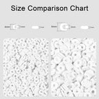2000pcs White Clay Beads for Bracelets Making, Flat Round Polymer Clay Beads 6mm Spacer Heishi Beads for Jewelry Making Earring Bracelets Necklace - color: White 19