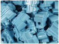 BeadTin Opaque 22mm Train Plastic Pony Beads (24pcs) (Baby Blue) - color: Baby Blue