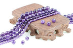 Bymitel 90 pcs Natural Genuine Real Round Loose Stone Beads Gemstone Spacers for Charm DIY Jewelry Making 15.5" per Strand 4mm (Amethyst, 4mm) - color: Amethyst, size: 4mm