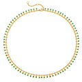 MTMY Beaded Necklaces for Women 14K Gold Plated Dainty Colorful Green/Rose Beaded Pearl Choker Necklace Delicate Boho Choker Necklace Jewelry Gift - style: Green