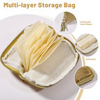 2 Pcs Travel Jewelry Bags Velvet Jewelry Storage Zipper Bags Rectangle Jewelry Organizer Bag with Tassel for Women Travelling, Grass Green - color: Grass Green