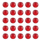 FASHEWELRY 200Pcs Transparent Frosted Glass Bead 4mm Matte Crystal Glass Loose Beads for DIY Jewelry Making (Tomato) - color: Tomato