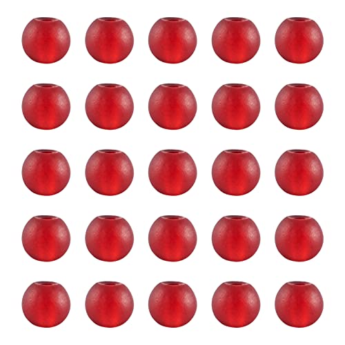 FASHEWELRY 200Pcs Transparent Frosted Glass Bead 4mm Matte Crystal Glass Loose Beads for DIY Jewelry Making (Tomato) - color: Tomato