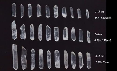 YATOJUZI 1.5LB Clear Quartz Crystal Points Bulk Natural Irregular Polished Stones Wands Gemstones Wholesale Reiki Energy Balancing Crystals Stone for DIY Handmade Meditation Divination 0.39"-1.18" - color: 0.39"-1.18”, size: 1.5 Pound