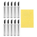 MECCANIXITY Pack of 10 900M Solder Tips Internally Heated Soldering Tips with Cleaning Sponge Pad Replacement Welding Accessories Kit for Electrical Solder Station Tip (900M-T-1.5SK) - style: 900M-T-1.5SK