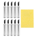 MECCANIXITY Pack of 10 900M Solder Tips Internally Heated Soldering Tips with Cleaning Sponge Pad Replacement Welding Accessories Kit for Electrical Solder Station Tip (900M-T-1.5SK) - style: 900M-T-1.5SK