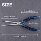 SPEEDWOX Long Reach Needle Nose Pliers Thin Extra Long Needle Nose Pliers with Serrated Jaw for Jewelry Making, Bending Wire and Small Object Gripping Needle Remover Plier Work On Narrow Place - style: Extra Long Needle Nose Pliers