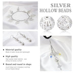 TOAOB 100pcs 10mm Silver Plated Filigree Hollow Ball Beads Round Metal Loose Spacer Beads for DIY Crafts Bracelets Necklaces Earrings Jewelry Making - color: Silver, size: 10mm