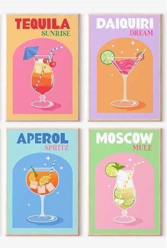 EIBEILI 4 Pack Diamond Painting Kits for Adults, Wine 5D Diamond Art Kits for Beginner DIY Full Drill Diamond Dots Crystal Craft Kits for Home Wall Decor Gifts(4 Pack/12X16 Inch) - color: 4 Pack Cocktail