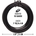 The Beadsmith Square Craft Wire - Soft Temper Beading Wire, Black Color, 18 Gauge, 7 Yards - color: Black, size: 18 Gauge, 7 Yard Coil