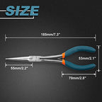 SPEEDWOX 7 Inches Long Reach Needle Nose Pliers with Teeth, Extra Long Nose Mini Precision Wire Looping Pliers for Jewelry Making, Bending Wire and Small Object Gripping - style: Needle Nose Pliers with Teeth