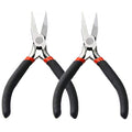 5 Inch Flat Nose Pliers Wire Pliers for Jewelry Making, Wire Wrapping Bending - 2 Pack - style: Flat Nose