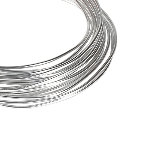 Tenn Well 12 Gauge Aluminum Wire, 100 Feet 2mm Bendable Metal Craft Wire for Sculpting, Armature, Jewelry Making, Floral Making, Doll Making, Modelling, Crafting, Bonsai Training - color: Silver