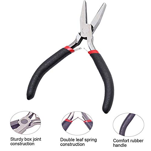 5 Inch Flat Nose Pliers Wire Pliers for Jewelry Making, Wire Wrapping Bending - 2 Pack - style: Flat Nose
