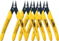 Flush Cutters, 5 Pack, 5 Inch Micro Flush Cut Pliers with Spring, Side Cut Nippers, Mini Wire Cutters Model Nippers Flush Cutters for Jewelry Making, Plastic Models, Zip Ties, Electronics - color: Yellow 5 Pack