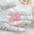 400pcs 8mm Acrylic Crackle Beads - Round Crystal Acrylic Craft Beads with Hole for Jewelry Making - Pink - color: 21-pink, size: 8MM