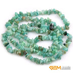 GEM-Inside Crystal Stone Chips for Jewelry Making Genius Gemstone Freeform Loose Beads with Hole for Bracelet Necklace Making Adults 34" (Amazonite, 7-8mm) - color: Amazonite