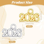 120 PCS 2026 Year Charms, Mini Signet Charms Zinc Alloy Graduation Tassel Pendants for DIY Jewelry Making Necklace Bracelet Keychain Decoration(Gold and Silver)