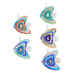 FASHEWELRY 5Pcs Handmade Lampwork Fish Charms 5 Colors Cute Glass Ocean Marine Life Penadants Cartoon Tropical Fish Charms for DIY Bracelet Jewelry Making - color: Tropical Fish