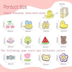 40PCS 20 Styles Large Acrylic Cute Assorted Beads for Jewelry Making Candy Tulip Flower Bear Duck Bee Butterfly Beads for Necklace Earrings Braclets Crafts Focal Beads Chunky Keychain Phone Charms