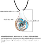 Glass Water Drop Shape Glaze Spiral Dangle Earrings Lampwork Handmade Glass Bead Geometric Earrings for Women Jewelry - color: Set 2