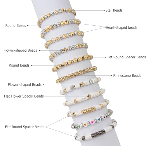 6mm Flat Round Spacer Beads, 1560pcs (360flower), Gold, Silver, Black, Flower-shaped, Plastic (Copper Coated), Round, Loose Beads - color: 1560pcs（360flower）