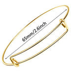 UPINS 60Pcs Expandable DIY Jewelry Making Blank Bracelets Women Adjustable Wire Bracelets, Silver & Gold - color: Gold&Silver