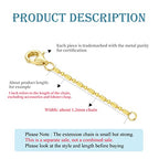 14k Gold Necklace & Bracelet Extender Chain, Adjustable Extension Chain for Necklace & Anklet - color: Style 18, size: 2inch