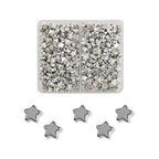 400 Pieces Star Shape Spacer Beads, 6mm Large Hole Loose Beads Accessories for Jewelry Making (Silver) - color: Silver