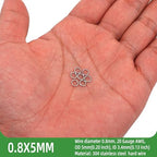1000PCS 5mm 0.8mm Thickness 20 Gauge Stainless Steel Jump Rings, Unwelded Metal Round O Rings for Necklace Bracelet Keychain Chainmail Jewelry Making - size: 5mm OD-0.8mm Thick-20 Gauge
