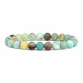 Justinstones Gem Semi Precious Gemstone 8mm Round Beads Stretch Bracelet 7 Inch Unisex - color: Multicolor Amazonite