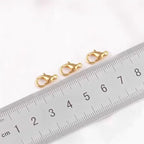200 PCS Gold Lobster Claw Clasps,Small Alloy Lobster Clasps with Metal Storage Box Lobster Clips for DIY Keychains Bracelets Necklaces Crafts Jewelry Making(12×7mm,Gold) - color: gold