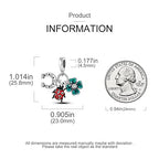 MULA 925 Sterling Silver Charms for Bracelets and Necklaces Lipstick and Bag Dangle Pendants Tower Camera Beads Jewelry Charms for Women - color: Green Four-leaf Clover and Ladybug Charm