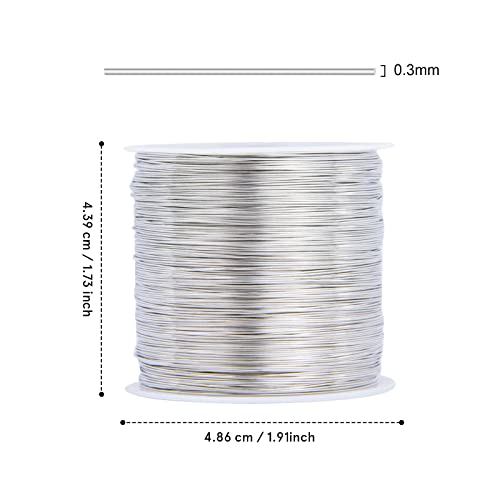 328 Feet 28 Gauge Craft Wire - Silver Plated Thin Brass Wire, Soft Metal, Bulk for Jewelry Making - color: Silver, size: 0.3mm