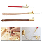 Stainless Steel Crochet Hooks for Embroidery Beading Knitting Sewing Tools Brown Set