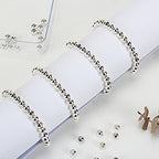 LolliBeads (R) Silver Plated Smooth Round Metal Beads 6 mm 300 Pcs - color: Silver 300 Pcs 6mm