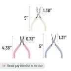 Mr. Pen- Pliers for Jewelry Making, 3 Pack, Chain Nose, Round Nose Pliers Set and Wire Cutter for Beading, Wire Wrapping, Jump Rings, Jewelry Repair, Crafting, DIY - color: Pastel