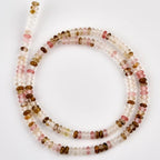170pcs 4x2mm Watermelon Disk Rondelle Spacer Stone Semi Precious Gemstone Loose Beads for Jewelry Making 15 Inch - color: Watermelon