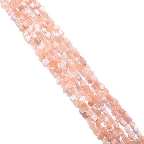 BEADIA Irregular Natural Sunstone Stone Loose Semi Gemstone Beads for Jewelry Making 5-8mm 38cm - color: Sunstone, size: 5-8mm 38cm