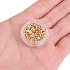 BEADIA 14K Gold Plated Cube Spacer Beads Draw Line 3x3mm 50pcs for Jewelry Making Findings Non Tarnish - color: 14K Gold, size: 3x3mm Draw Line Cube
