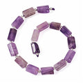 Craftdady Faceted Column Natural Amethyst Stone Beads Cylinder Tube Gemstone Loose Beads Energy Healing Crystal Stone 8-11x6-8mm for Jewelry Craft Necklace Bracelet Earring Making, 15~17pcs - color: Column Amethyst