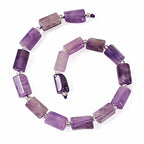 Craftdady Faceted Column Natural Amethyst Stone Beads Cylinder Tube Gemstone Loose Beads Energy Healing Crystal Stone 8-11x6-8mm for Jewelry Craft Necklace Bracelet Earring Making, 15~17pcs - color: Column Amethyst