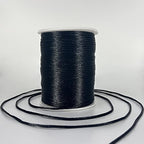 2 mm 330 Feet Satin Nylon Cord String for Jewelry Making Bracelet Necklaces Beading Thread Rattail Macrame Kumihimo Chinese Knot Craft - size: Black