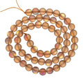 uxcell Matte Crystal Glass Beads 6mm Synthetic Frosted Shining Semi-Precious Round Loose Beads Synthetic Moonstone for Jewelry Making DIY Bracelet, Brown - color: Brown, size: 6mm