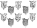 Gifts Catholic Inc. Pack of 10 - Holy Family Centerpieces for Rosary - 1" Silver Oxidized Bulk Rosary Making Supplies - Made in Italy