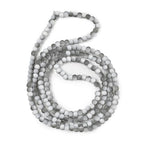 KISSITTY 50pcs Matte Beads Gradient Color Glass Frosted Crystal 4mm Rondelle Gray Bead Center Drilled Loose Craft Beads for Jewelry Making Earring Bracelet Necklace DIY Crafts - color: Gray