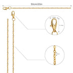 Lemonkey 24 Pack Necklace Chains Bulk,Gold Plated DIY Cable Link Chains for Jewelry Making 20 Inches - color: Gold, size: 20inch