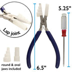The Beadsmith Stepped Pliers with Interchangeable Nylon Jaws – 6.5 Inches (165mm) – Comfort Grip Handle with Double Leaf Springs – Jewelry Making Tool for Bending & Shaping Wire - style: Interchangeable